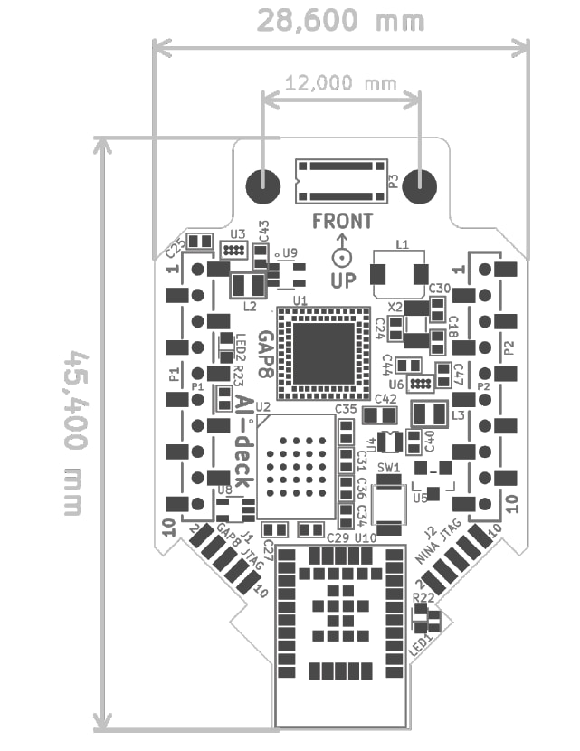 Mechanical Drawing - Hackboard Crazyflie AI-Deck V1.1 Mechanical Drawing - Hackboard Crazyflie AI-Deck V1.1